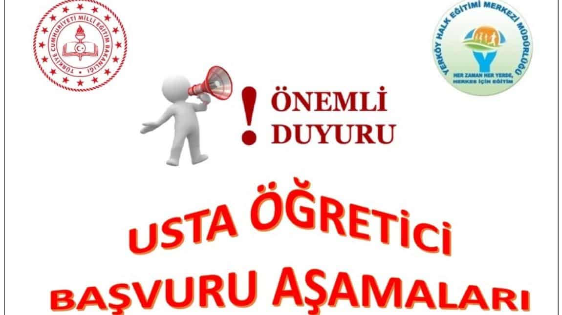 USTA ÖĞRETİCİ BAŞVURU AŞAMALARI!!!